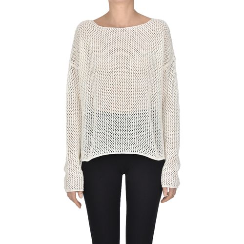 Maglione Pullover in maglia traforata MGP00005064AE - Base Milano - Modalova