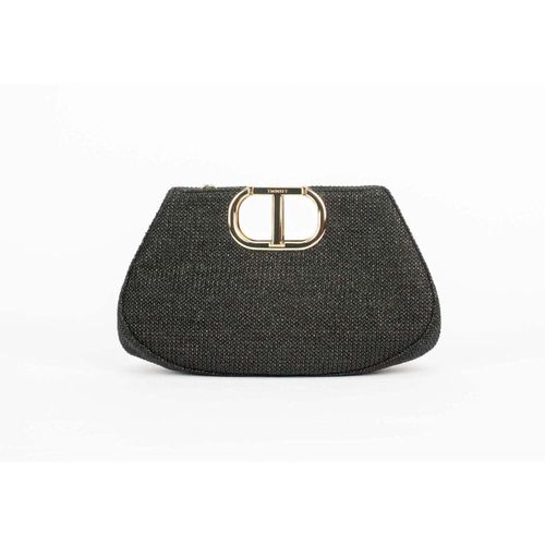 Borsa Shopping borsa a pochette 'Lila' in raffia nera - Twin set - Modalova