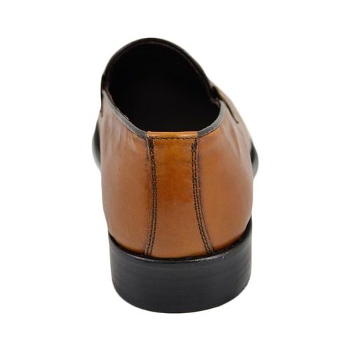 Scarpe College uomo mocassino brandy quebracho vera pelle spazzolata a - Malu Shoes - Modalova