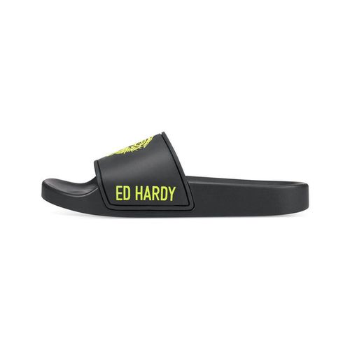 Infradito Sexy beast sliders black-fluo yellow - Ed Hardy - Modalova