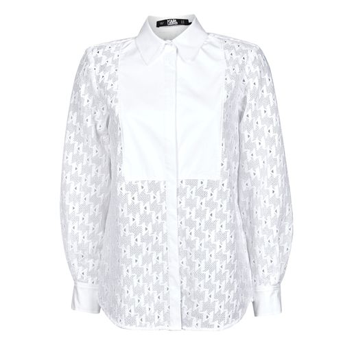 Camicia KL MONOGRAM LACE BIB SHIRT - Karl Lagerfeld - Modalova