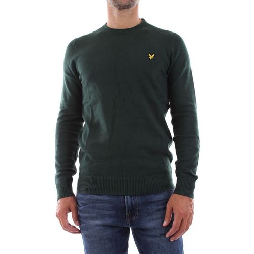 Maglione KN400VC CREW NECK COTTON MERINO-W486 - DARK GREEN - Lyle & Scott - Modalova