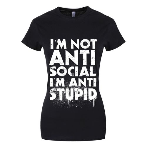 T-shirt & Polo Im Not Anti-Social Im Anti-Stupid - Grindstore - Modalova