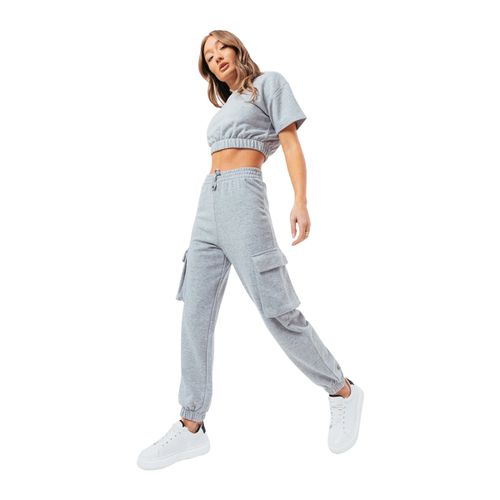 Pantaloni Sportivi Sweat Crop T-Shirt-Cargo Joggers - Justhype Ltd - Modalova