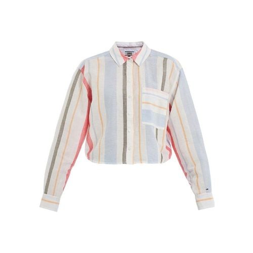 Camicia Camicia Lino Donna Multi Stripe Crop - Tommy Jeans - Modalova