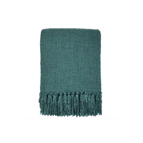 Plaid, coperte Lake green solid throw (NEW) - Malagoon - Modalova