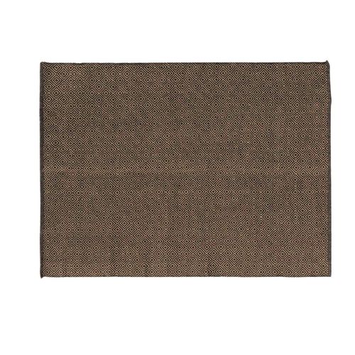 Tappeti TAPIS RECTANGLE 120 x 170 CM JUTE UNI+COTON UNI LIVIO NOIR - Douceur d intérieur - Modalova