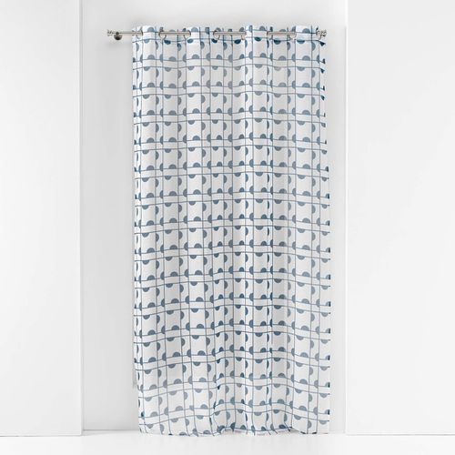 Tende PANNEAU A OEILLETS 140 x 240 CM VOILE SABLE IMPRIME GABI BLEU - Douceur d intérieur - Modalova