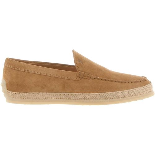 Scarpe Slip-on in pelle scamosciata con gommini e rafia - Tod's - Modalova