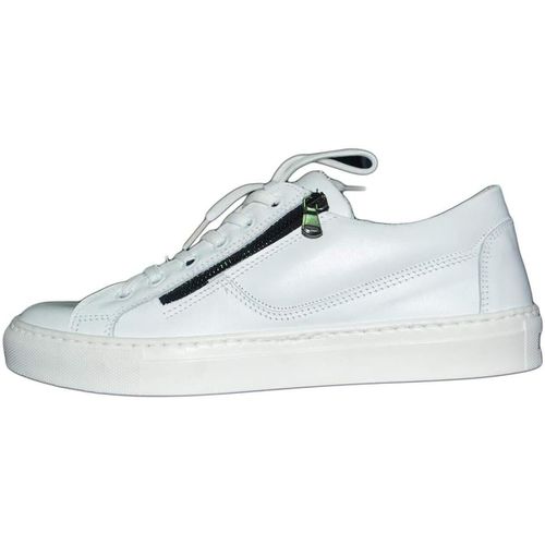 Sneakers Sneakers bassa doppia zip vera pelle made in italy lacci - Malu Shoes - Modalova