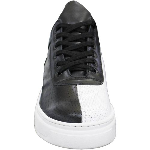 Sneakers SNEAKERS BASSA PHIL BICOLORE NERO BIANCO FORATO SIMMETRICO FOND - Malu Shoes - Modalova