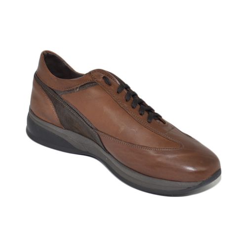 Sneakers Scarpe uomo calzature linea comfort eleganti marroni cognac mad - Malu Shoes - Modalova