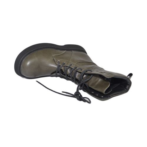 Stivaletti Stivale anfibio scarpa donna militare meta' polpaccio lac - Malu Shoes - Modalova