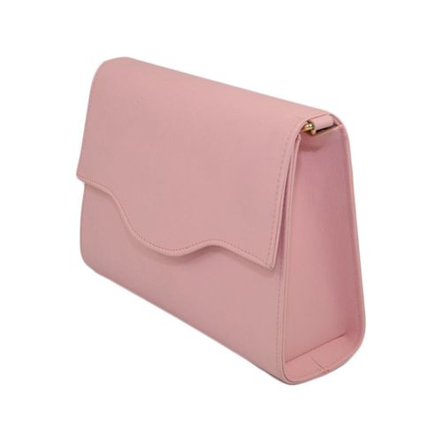 Borsa Pochette rigida oversize clutch blush a forma di lettera c - Malu Shoes - Modalova