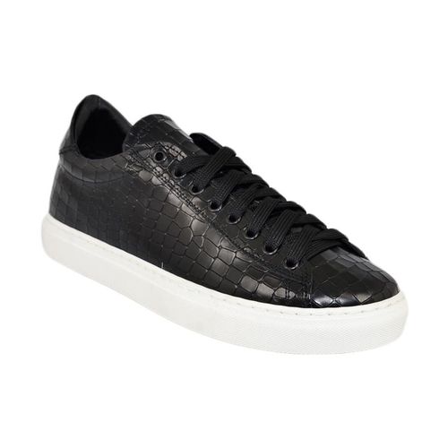 Sneakers Scarpa sneakers Paul 4190 uomo basic vera pelle squamata nera l - Malu Shoes - Modalova