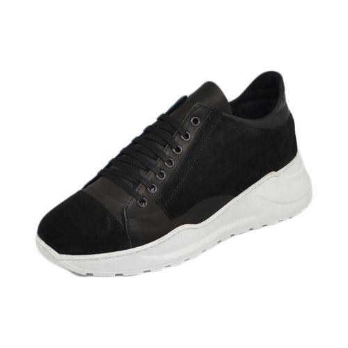 Sneakers SNEAKERS UOMO BASSA VERA PELLE E CAMOSCIO SCAMOSCIATO CON - Malu Shoes - Modalova