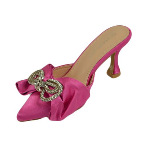 Scarpe DECOLLETE' DONNA FUCSIA OPEN TOE TACCO 6 CM ELEGNTE FIOCCO IN T - Malu Shoes - Modalova