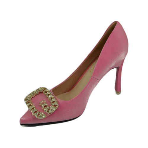 Scarpe Scarpe decollete donna fucsia elegante gioiello fermaglio quadr - Malu Shoes - Modalova