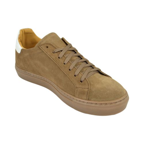 Sneakers Sneakers uomo in vera pelle scamosciata fango con talloncino in - Malu Shoes - Modalova