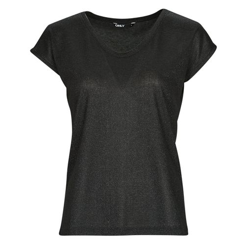 T-shirt ONLSILVERY S/S V NECK LUREX TOP JRS - Only - Modalova