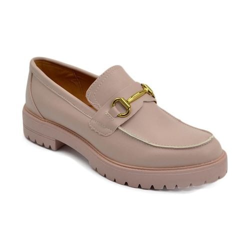 Scarpe Mocassini donna college cipria accessorio morsetto oro suo - Malu Shoes - Modalova