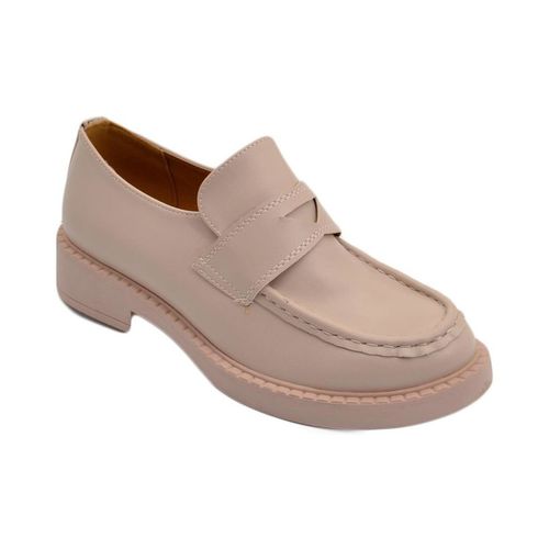 Scarpe Mocassini donna college cipria pelle morbida con bendina s - Malu Shoes - Modalova