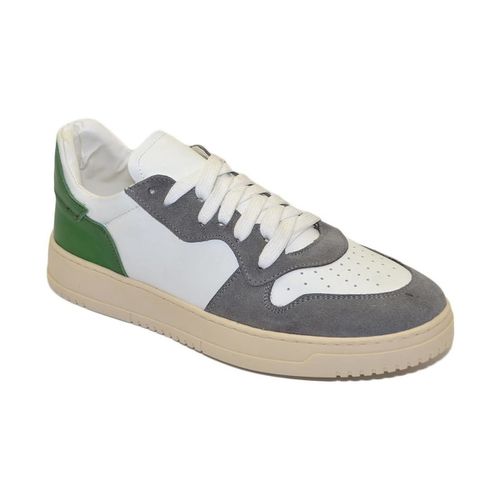 Sneakers Scarpa sneakers bianco multicolore uomo basic vera pelle lacci - Malu Shoes - Modalova