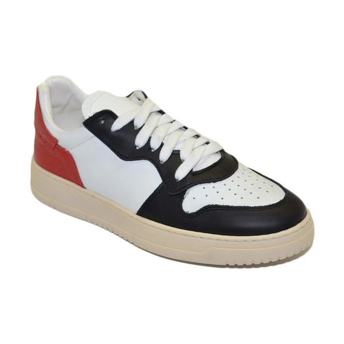 Sneakers Scarpa sneakers bianco multicolore uomo basic vera pelle lacci - Malu Shoes - Modalova