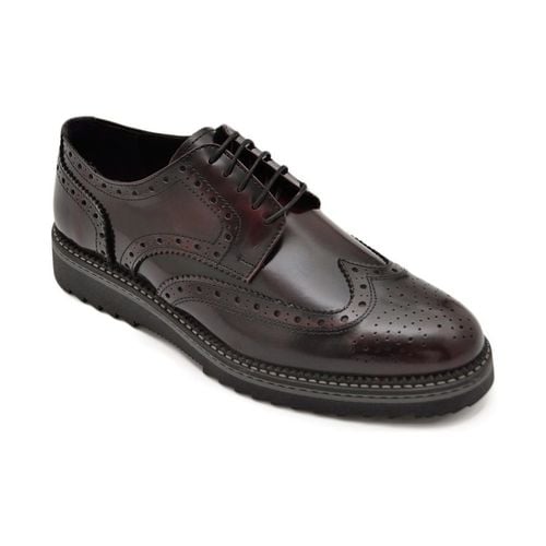 Scarpe Scarpe stringate uomo francesina con ricamo in vera pelle lisci - Malu Shoes - Modalova