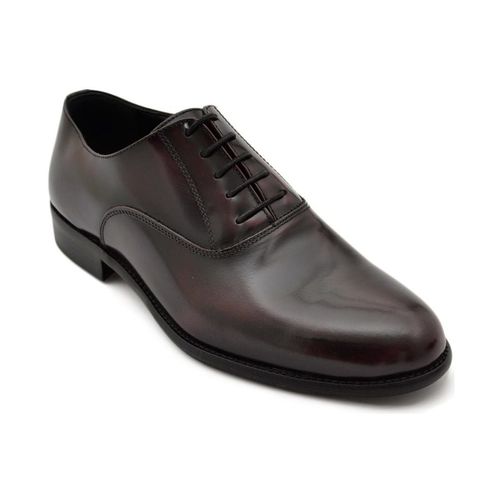 Classiche basse Scarpe uomo stringate chiusa liscia vera pelle bordeaux spazzol - Malu Shoes - Modalova