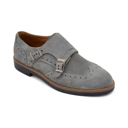 Classiche basse Scarpe uomo doppia fibbia in vera pelle morbida scamosci - Malu Shoes - Modalova