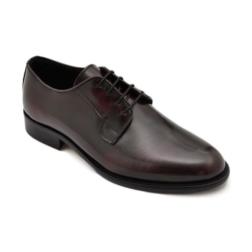 Classiche basse Scarpe uomo stringate liscia vera pelle bordeaux spazzolata a m - Malu Shoes - Modalova