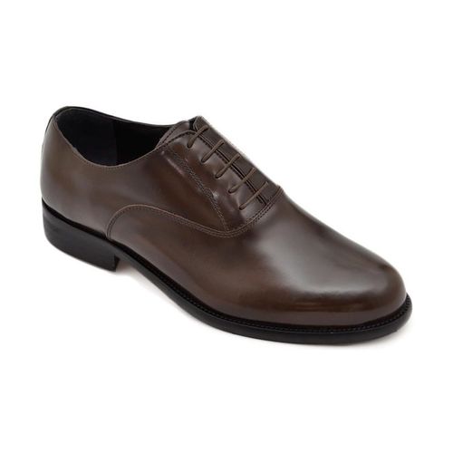 Classiche basse Scarpe uomo stringata elegante derby liscio vera pelle - Malu Shoes - Modalova