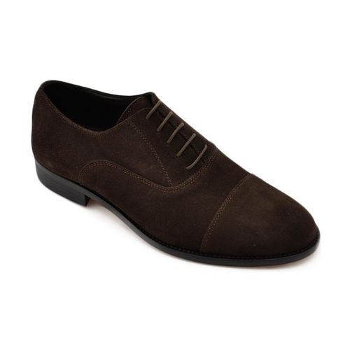 Classiche basse Scarpe uomo stringata elegante derby scamosciata vera pelle mar - Malu Shoes - Modalova