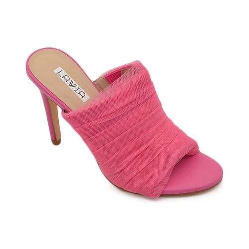 Sandali Sandali donna mules pantofole in tessuto plissettato fucsia tul - Malu Shoes - Modalova