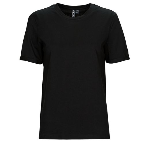 T-shirt PCRIA SS FOLD UP SOLID TEE - Pieces - Modalova