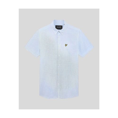 Camicia a maniche lunghe SW2213V SHORT SLEEVE SHIRT-W490 LIGHT /WHITE - Lyle & Scott - Modalova
