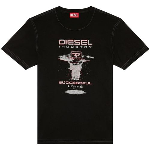 T-shirt & Polo T-Shirt nera con stampa - Diesel - Modalova