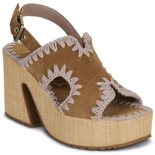 Sandali con zeppa RAFFIA PLATFORM BACK STRAP - Mou - Modalova