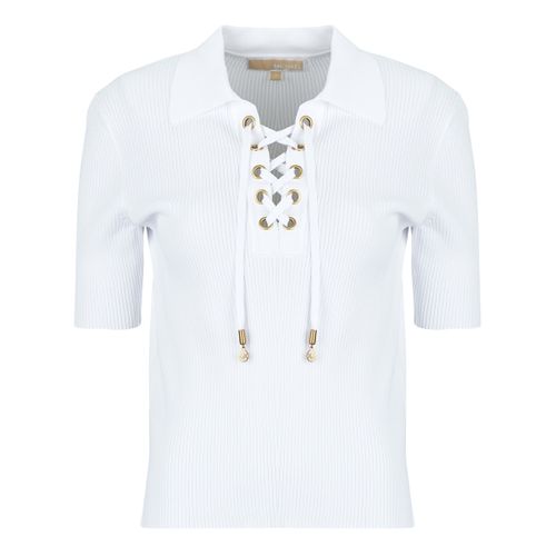 Camicetta LACE UP SS POLO TOP - MICHAEL Michael Kors - Modalova