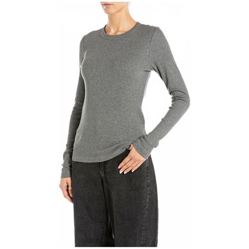 T-shirts a maniche lunghe T-shirt Manica Lunga Dark Grey Melange - Replay - Modalova