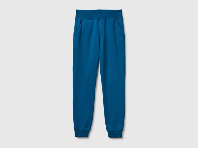 Benetton, Pantalon De Jogging En Molleton De Coton Mélangé, Taille: L, Canard - United Colors of Benetton - Modalova