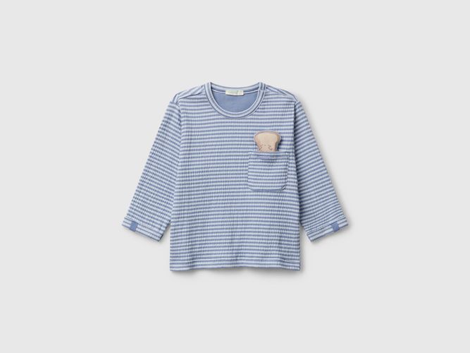 Benetton, T-shirt Avec Poche Et Patch, Taille: 0-1, Turquoise, Enfants - United Colors of Benetton - Modalova