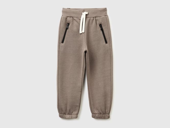Benetton, Pantalon De Jogging En Polaire Chaude Avec Cordon De Serrage, Taille: 4-5, Marron, Enfants - United Colors of Benetton - Modalova