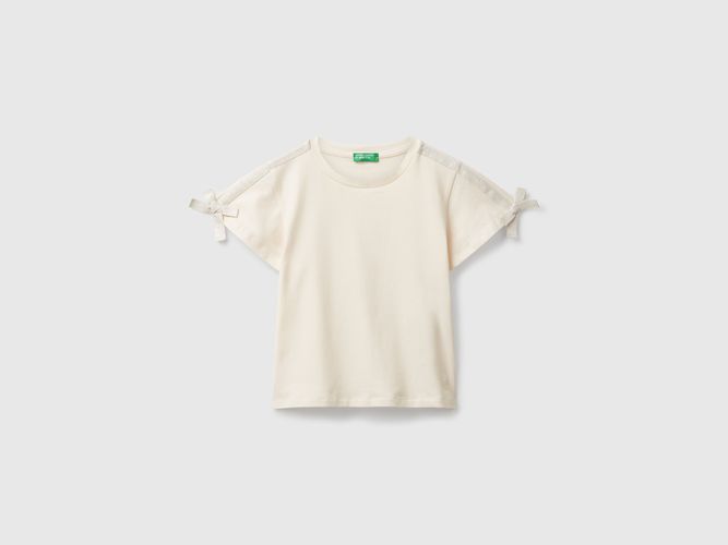 Benetton, T-shirt Avec Nauds, Taille: 2XL, Crème, Enfants - United Colors of Benetton - Modalova