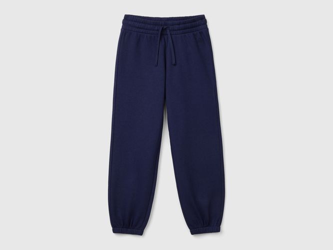 Benetton, Pantalon De Jogging En Polaire Avec Cordon De Serrage, Taille: 2XL, Bleu Foncé, Enfants - United Colors of Benetton - Modalova