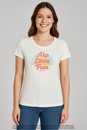 Damen T-Shirt, cremeweiß, Gr. L, Baumwolle - Second Hand - Alprausch - Modalova