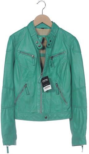 Damen Jacke, grün, Gr. S, Baumwolle, Leder, Synthetik - Second Hand - Oakwood - Modalova