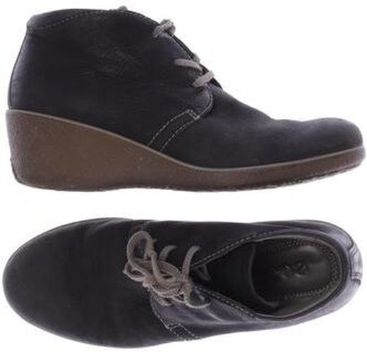 Damen Stiefelette, grau, Gr. EU 37, Leder - Second Hand - Ecco - Modalova