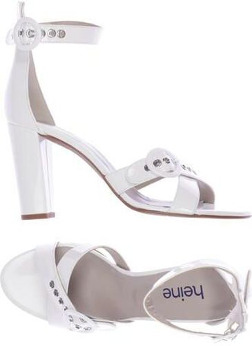 Damen Sandale, weiß, Gr. EU 41, Leder - Second Hand - heine - Modalova